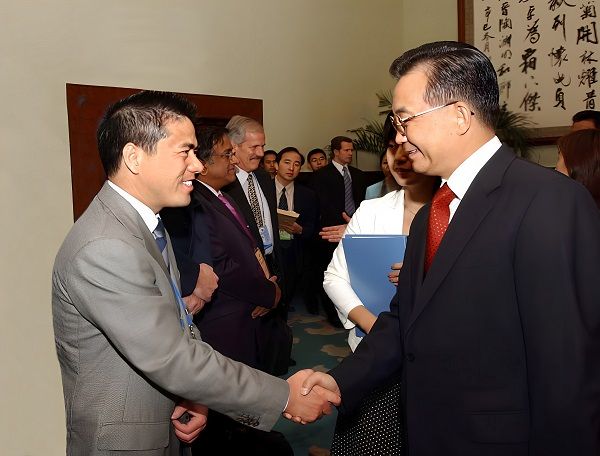 第十七屆中央政治局常委、中華人民共和國國務院原總理、黨組書記溫家寶接見蔣錫培