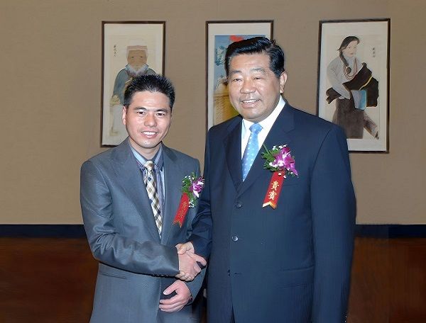第十七屆中央政治局常委，第十一屆全國政協主席賈慶林接見蔣錫培